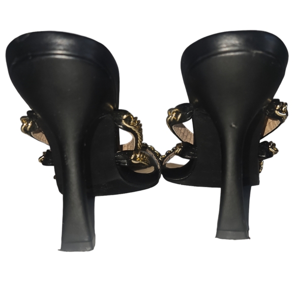 Nicole Miller Gold Chain Sandal - Picture 8 of 12